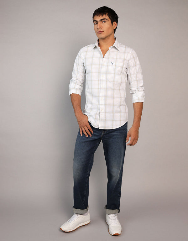 Camisa de Oxford Slim Fit Everyday Ae - Beige