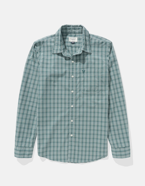 Camisa de Oxford Slim Fit Everyday Ae - Verde