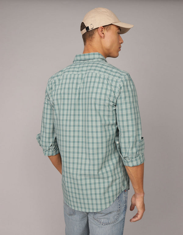 Camisa de Oxford Slim Fit Everyday Ae - Verde