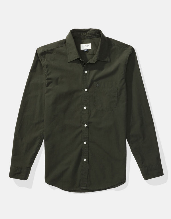Camisa de Oxford Slim Fit Everyday Ae - Caqui