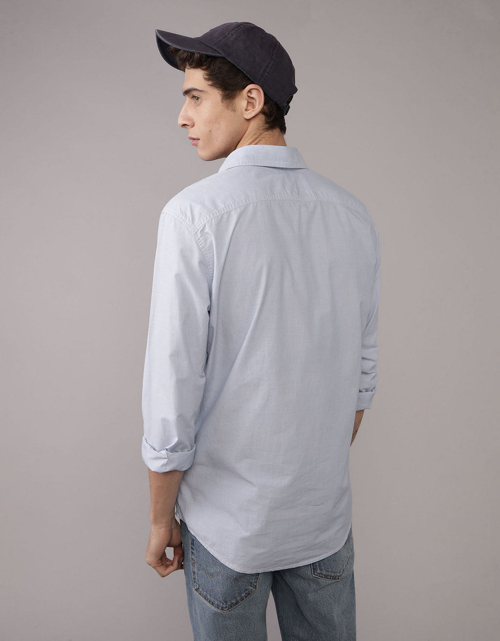 Camisa de Oxford Slim Fit Everyday Ae - Azul 0153_2722_400_ob