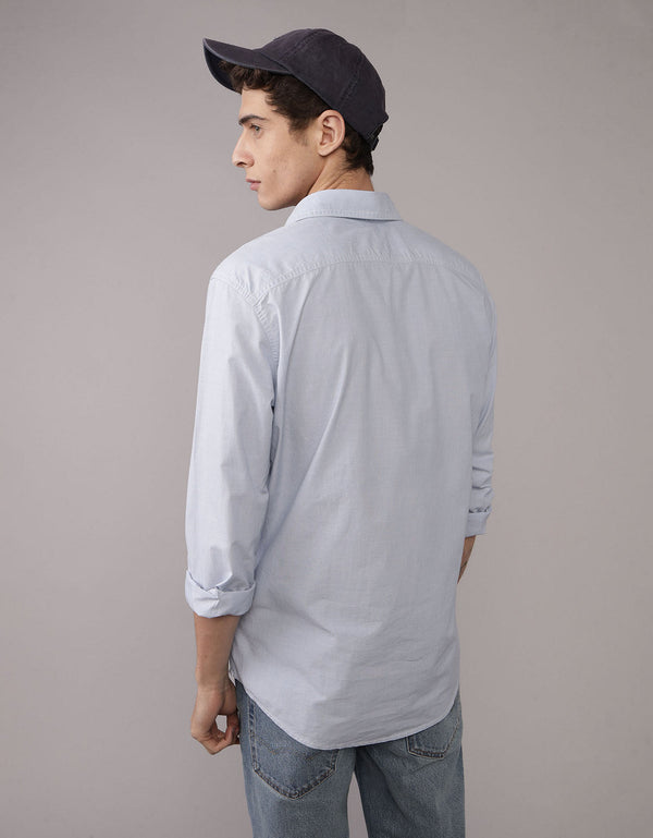 Camisa de Oxford Slim Fit Everyday Ae - Azul