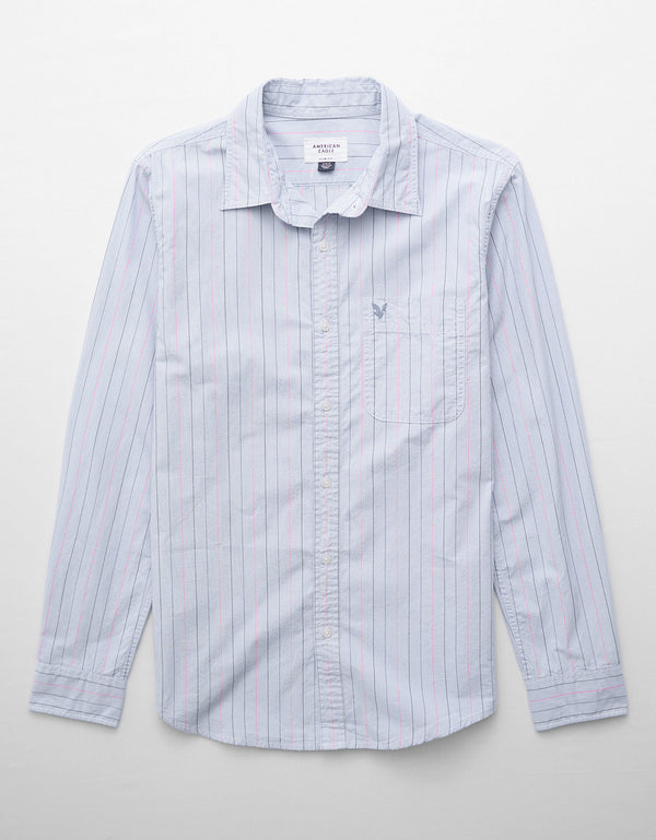 Camisa de Oxford Slim Fit Everyday Ae - Azul