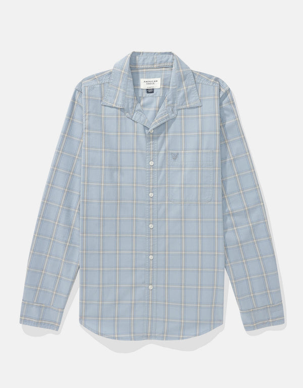Camisa de Oxford Slim Fit Everyday Ae - Azul