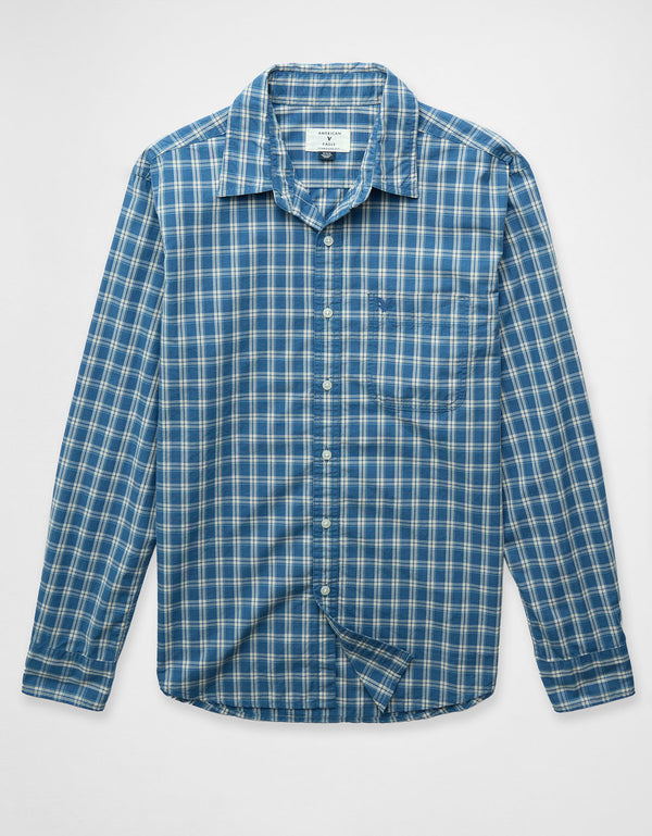 Camisa de Oxford Slim Fit Everyday Ae - Azul