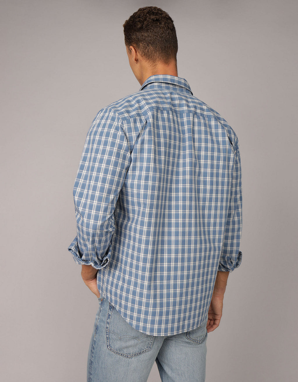 Camisa de Oxford Slim Fit Everyday Ae - Azul 0153_2722_453_ob