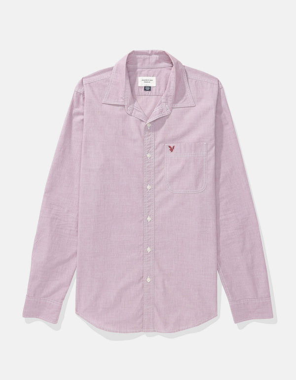 Camisa de Oxford Slim Fit Everyday Ae - Rojo