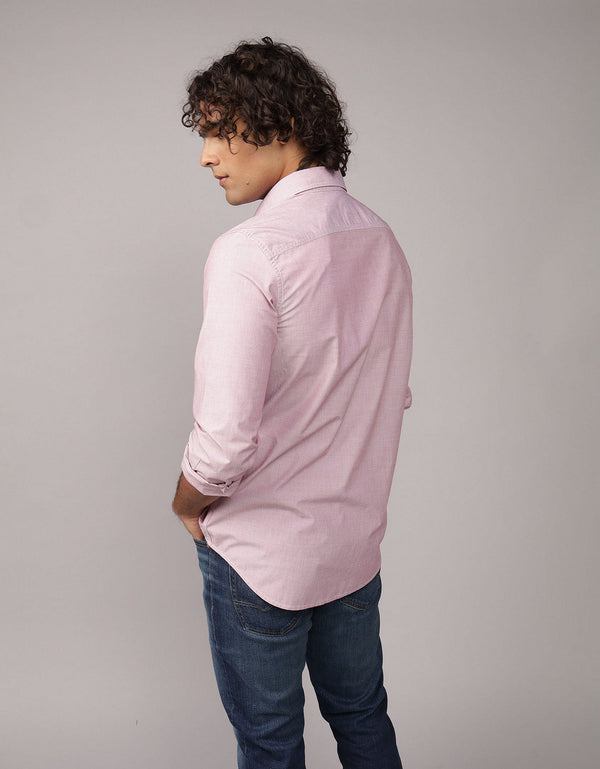 Camisa de Oxford Slim Fit Everyday Ae - Rojo