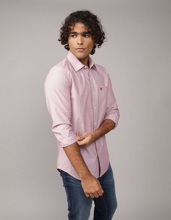 Camisa de Oxford Slim Fit Everyday Ae - Rojo