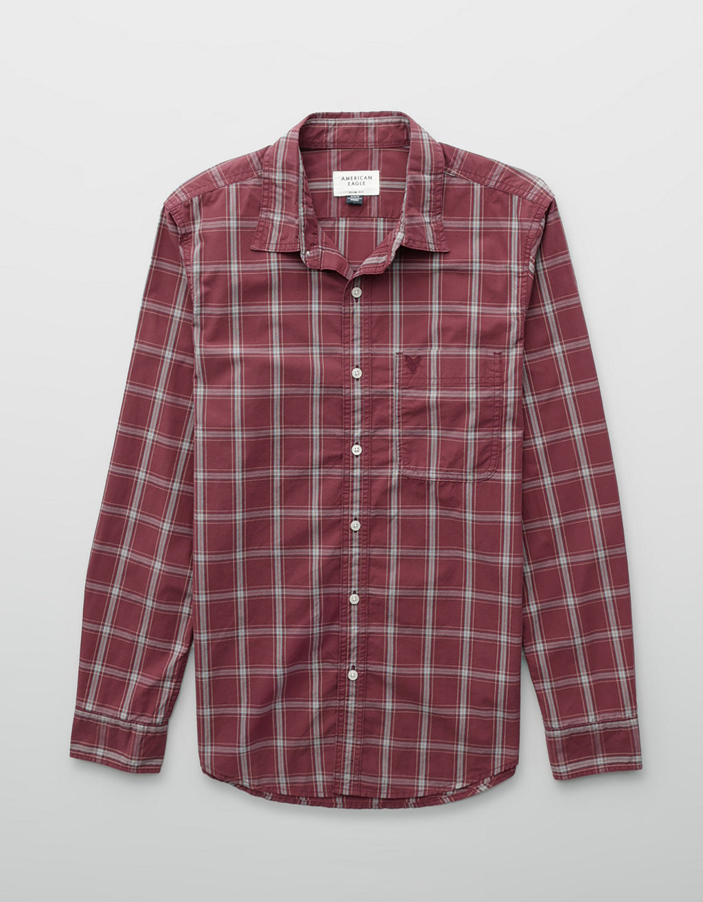 Camisa de Oxford Slim Fit Everyday Ae - Rojo 0153_2722_683_f