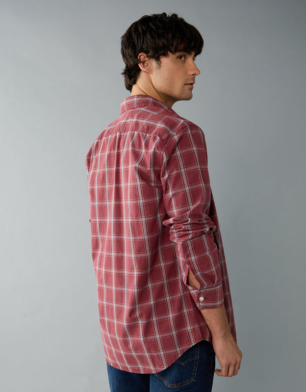 Camisa de Oxford Slim Fit Everyday Ae - Rojo