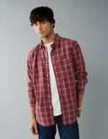 Camisa de Oxford Slim Fit Everyday Ae - Rojo 0153_2722_683_of