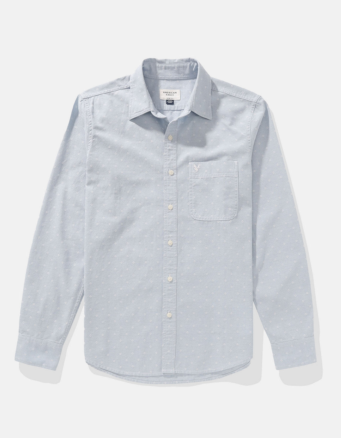 Camisa de popelina manga larga de hombre AE - Azul 0153_2723_400_f