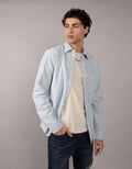 Camisa de popelina manga larga de hombre AE - Azul 0153_2723_400_of