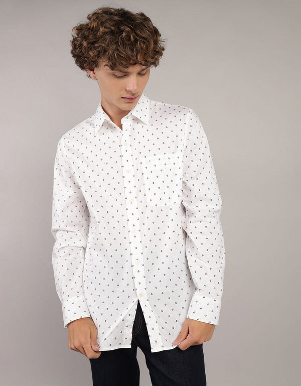 Camisa Ae Oxford con botones - Blanco