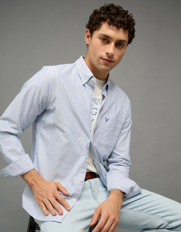 Camisa de Oxford Slim Fit Everyday Ae - Blanco