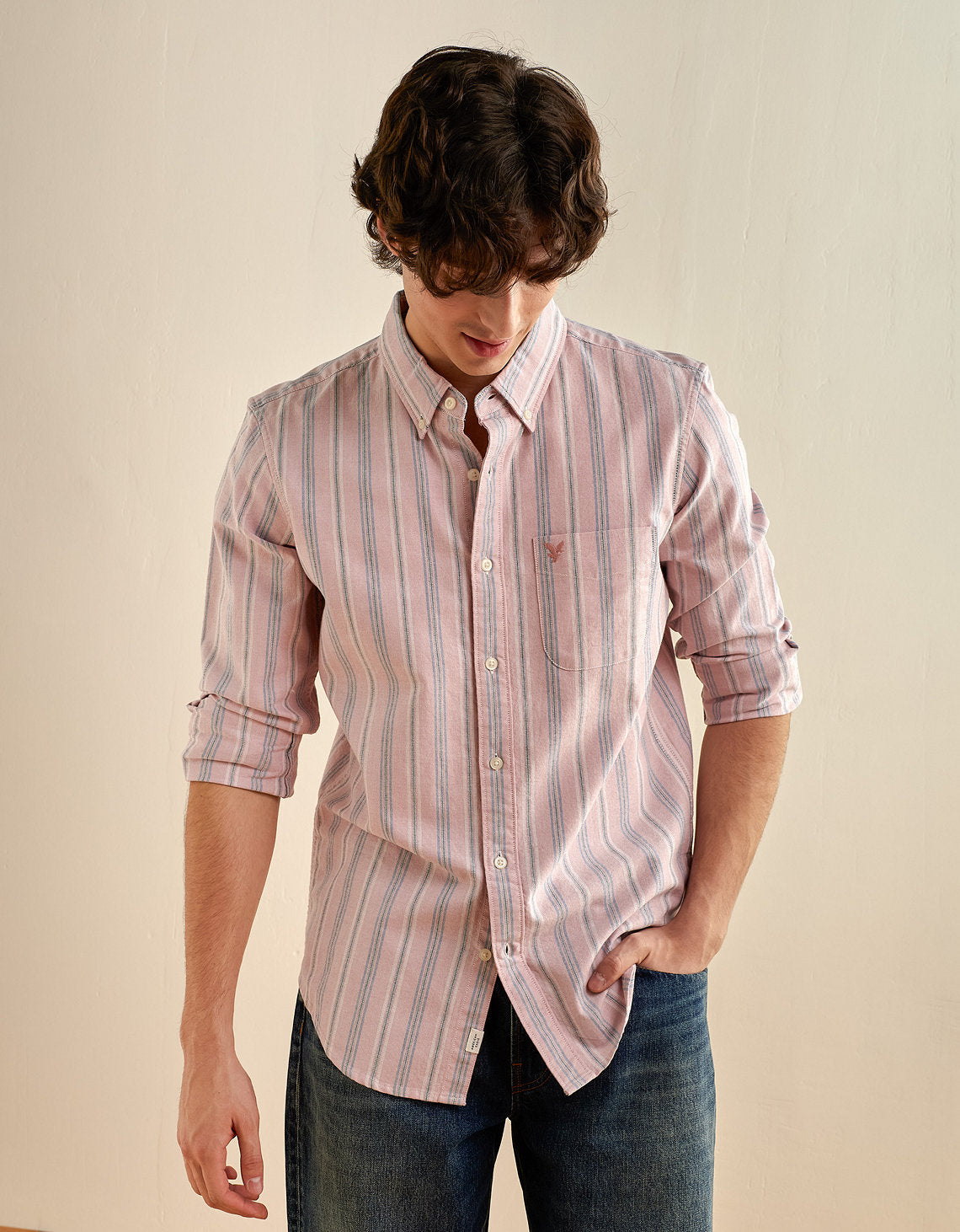 Camisa de Oxford Slim Fit Everyday Ae - Rosa 0153_2830_169_of