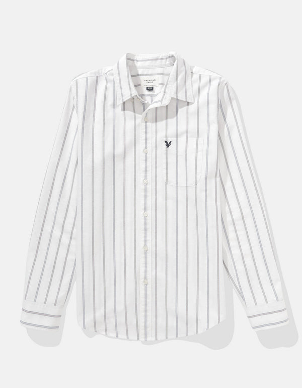 Camisa de Oxford Slim Fit Everyday Ae - Caqui