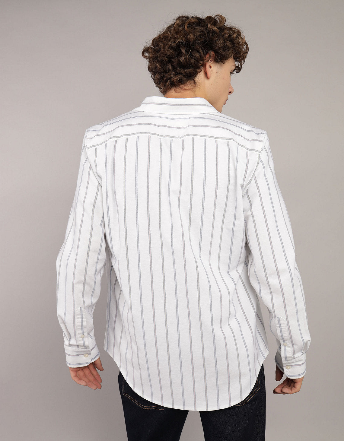 Camisa de Oxford Slim Fit Everyday Ae - Caqui 0153_2830_209_ob