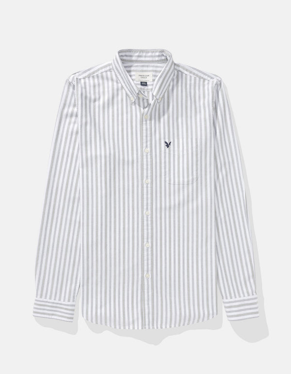 Camisa de Oxford Slim Fit Everyday Ae - Verde