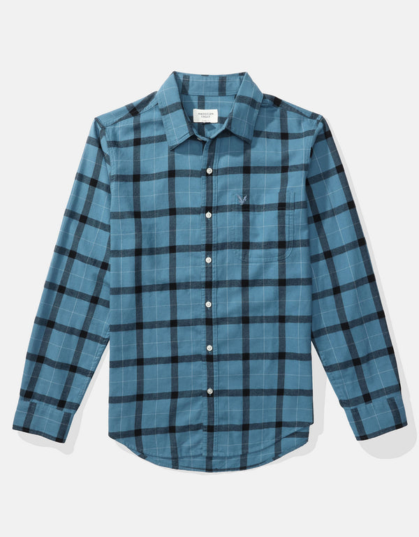 Camisa Slim Fit Everyday Ae - Azul