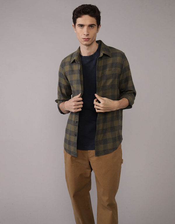 Camisa Slim Fit Everyday Ae - Verde