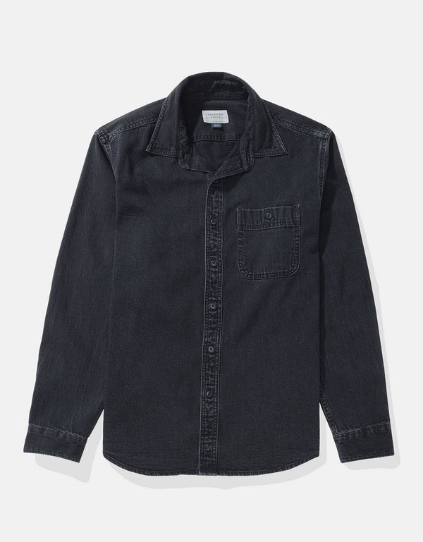 Camisa de botones diaria Ae - Negro