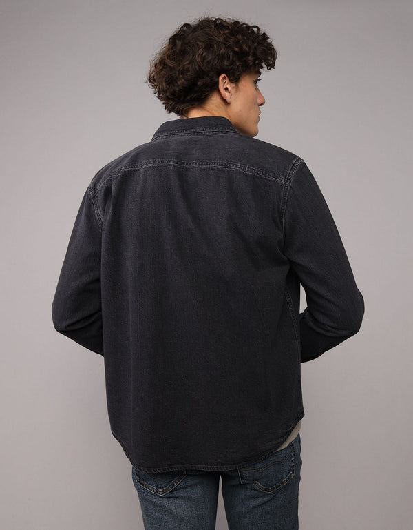 Camisa de botones diaria Ae - Negro