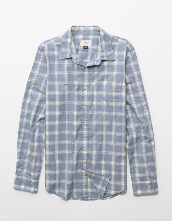 Camisa de Oxford Abotonada Ae - Azul