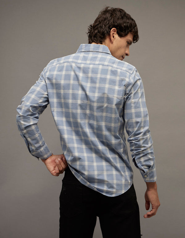 Camisa de Oxford Abotonada Ae - Azul