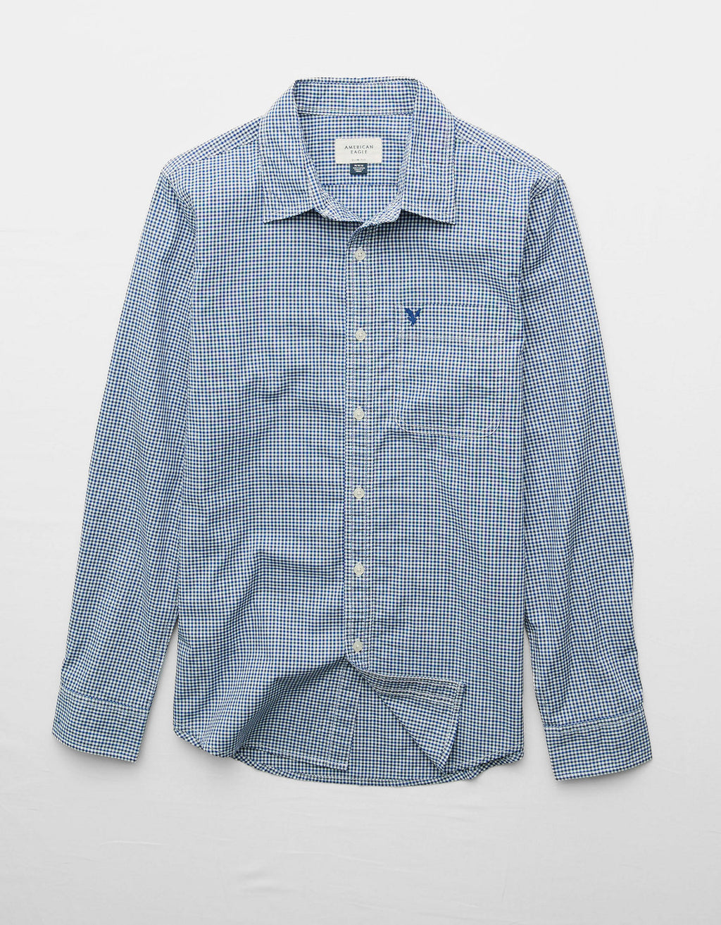 Camisa de Oxford Abotonada Ae - Azul 0153_3016_498_f