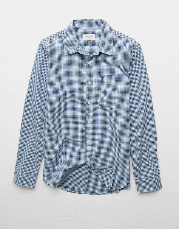 Camisa de Oxford Abotonada Ae - Azul