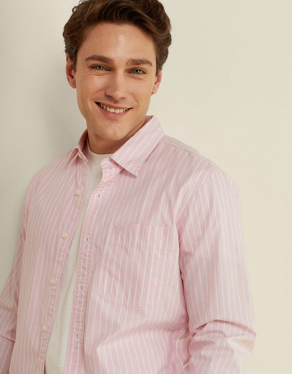 Camisa de Oxford Abotonada Ae - Rosa