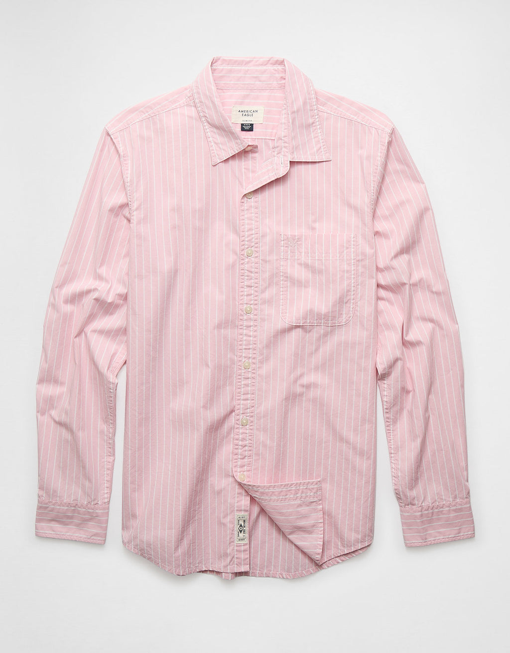 Camisa de Oxford Abotonada Ae - Rosa 0153_3016_615_f
