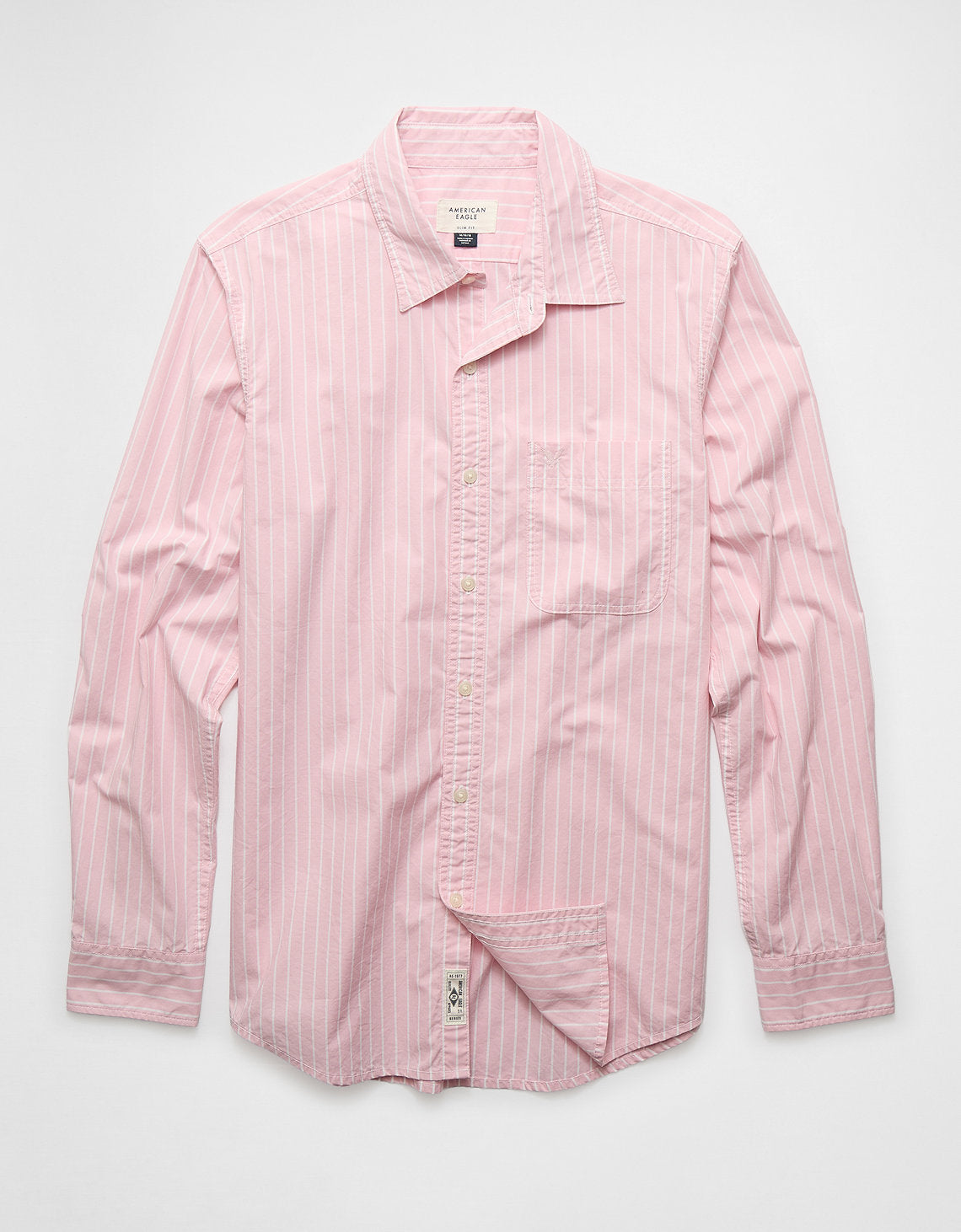 Camisa de Oxford Abotonada Ae - Rosa 0153_3016_615_f