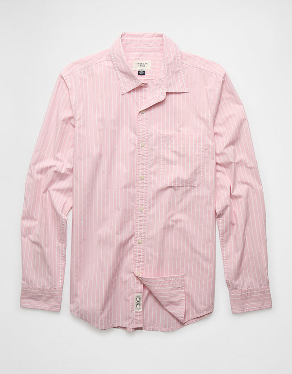 Camisa de Oxford Abotonada Ae - Rosa