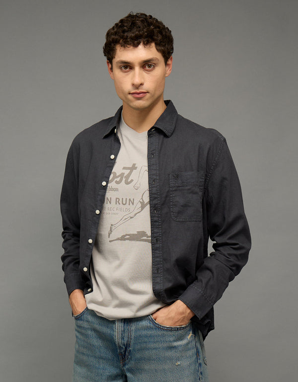 Camisa de Lino con Botones Ae - Generico