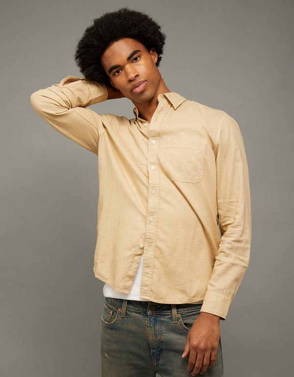 Camisa de Lino con Botones Ae - Generico
