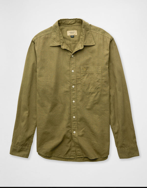 Camisa de Lino con Botones Ae - Generico