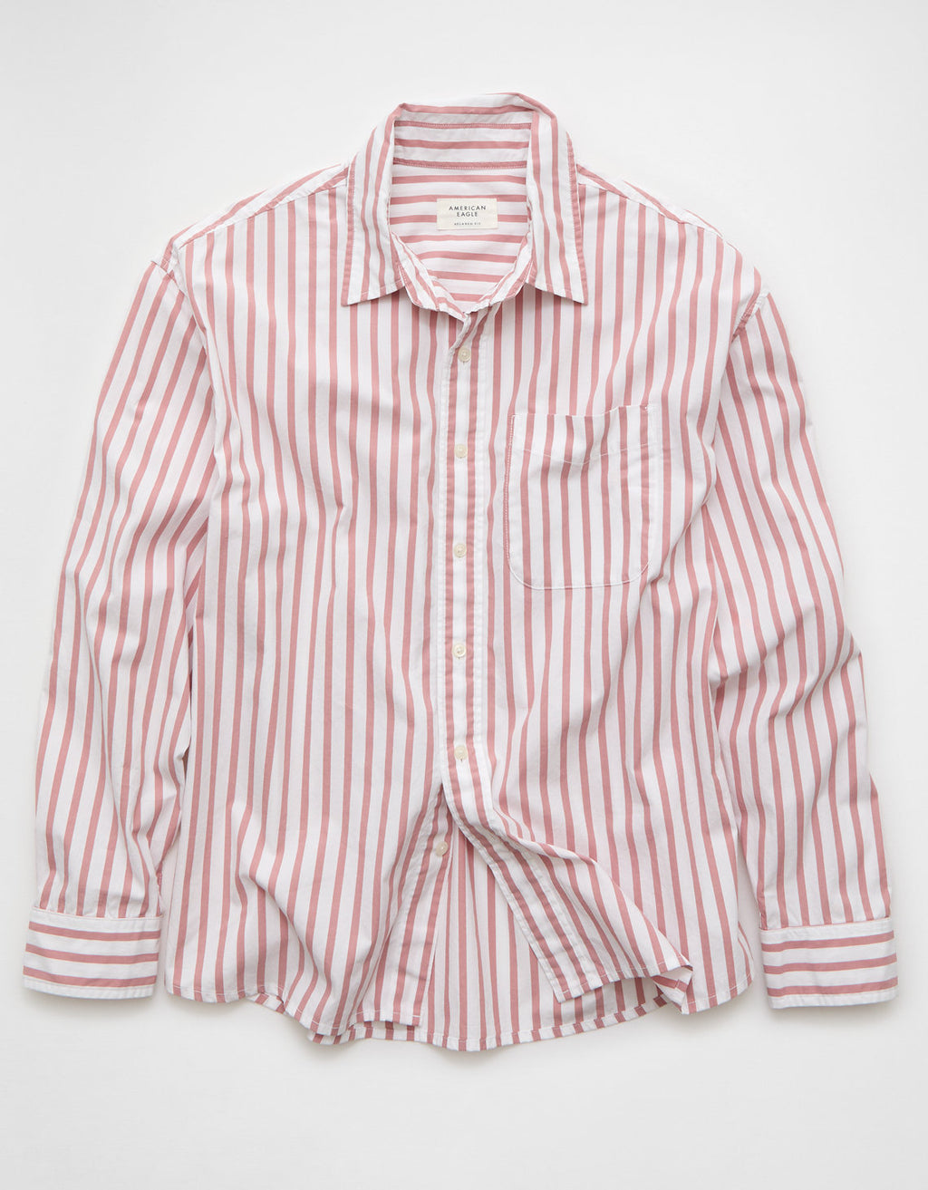 Camisa de Popelina con Botones Ae - Rosa 0153_3025_615_f