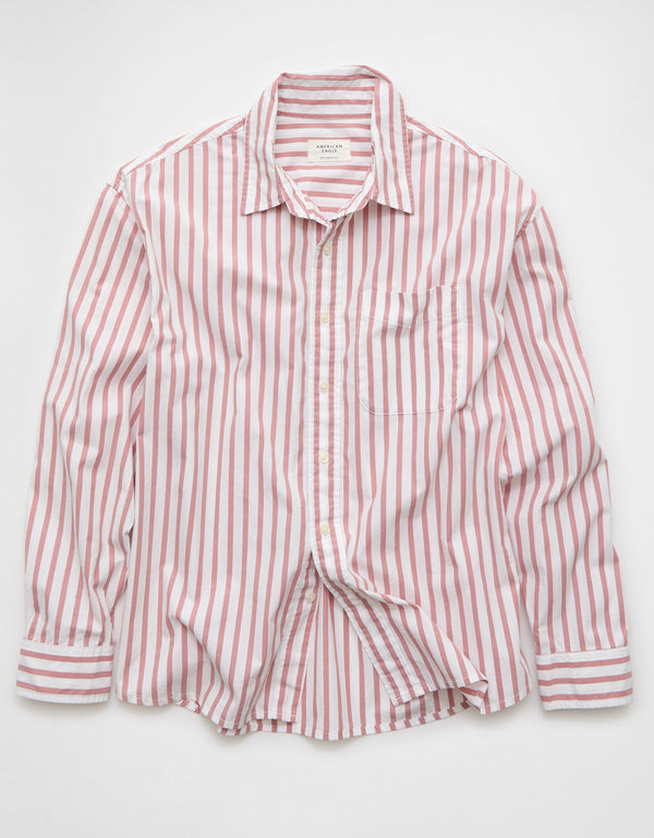 Camisa de Popelina con Botones Ae - Rosa