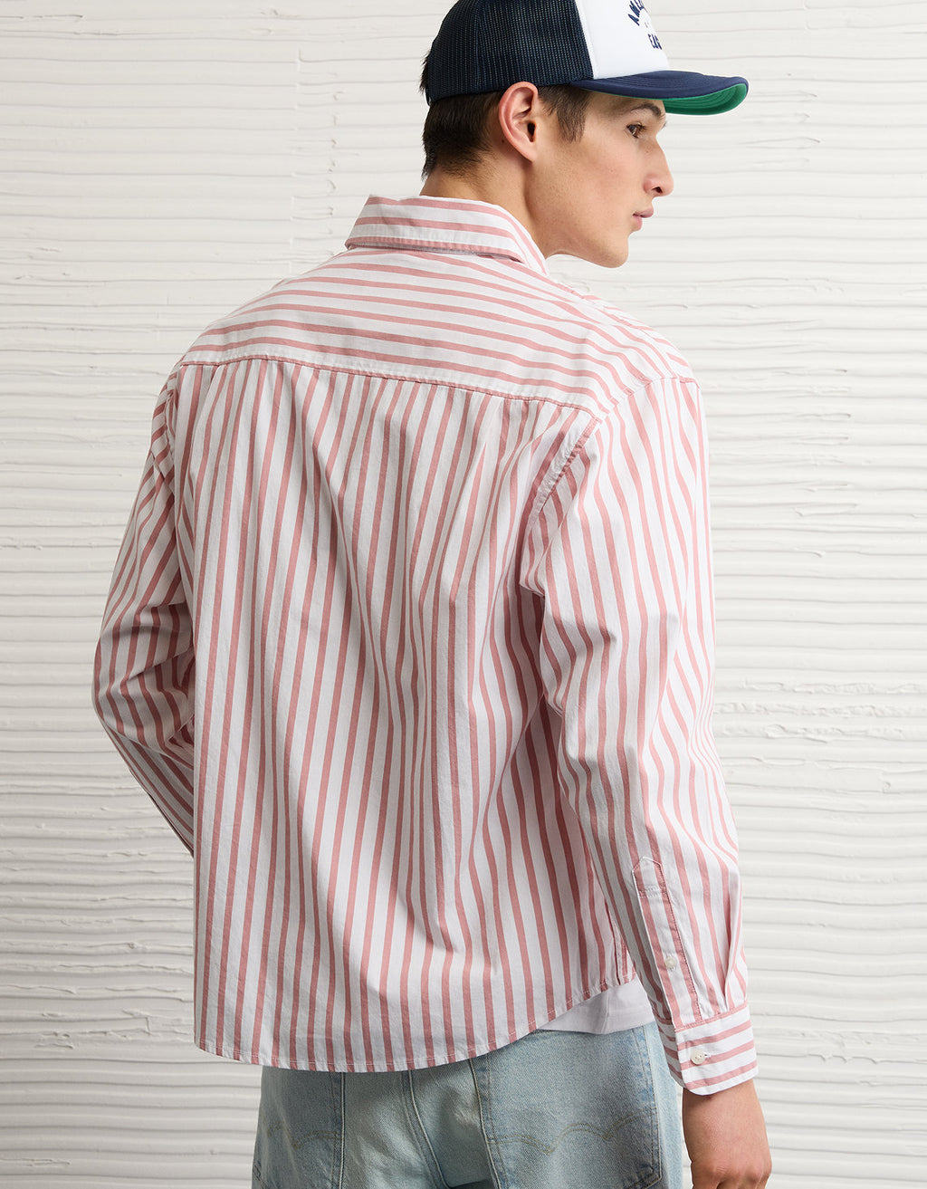 Camisa de Popelina con Botones Ae - Rosa 0153_3025_615_ob