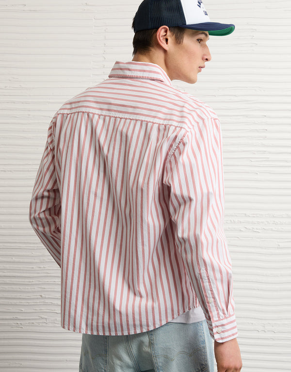 Camisa de Popelina con Botones Ae - Rosa
