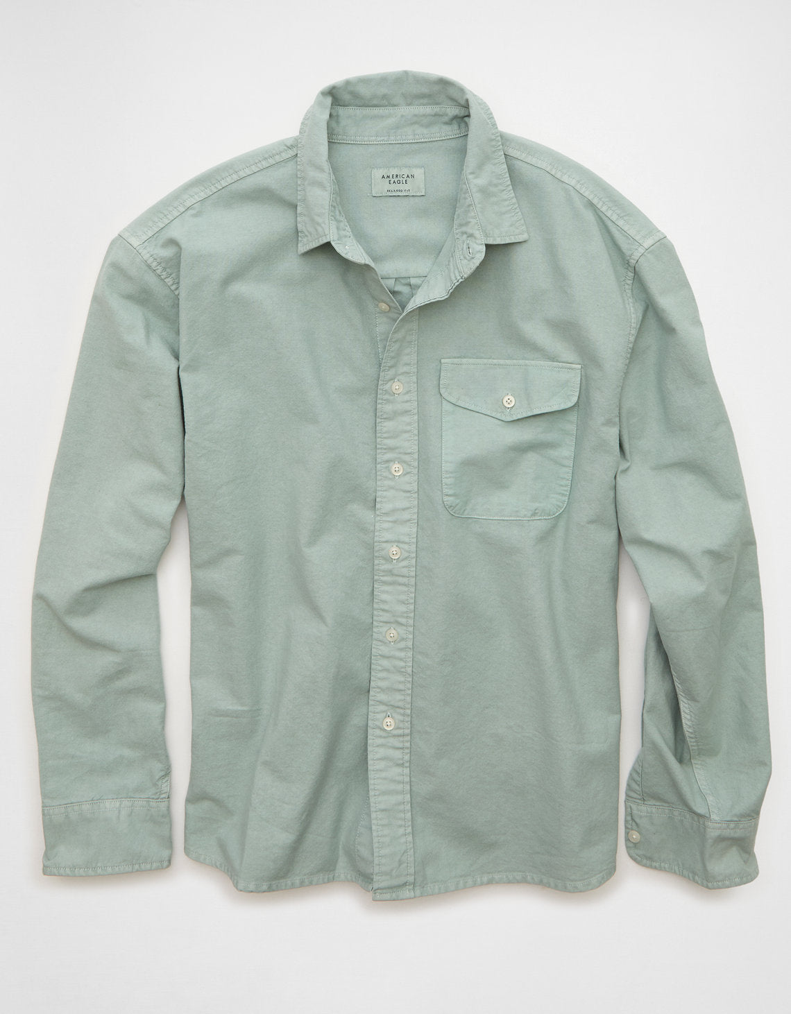 Camisa de Oxford con Botones Ae - Verde 0153_3026_318_f