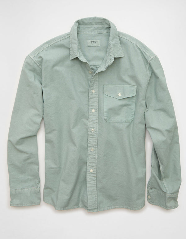 Camisa de Oxford con Botones Ae - Verde