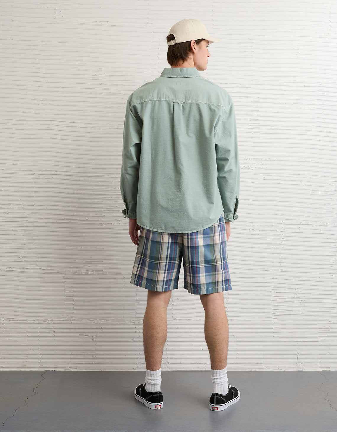 Camisa de Oxford con Botones Ae - Verde 0153_3026_318_ob