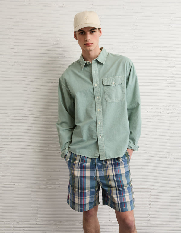 Camisa de Oxford con Botones Ae - Verde