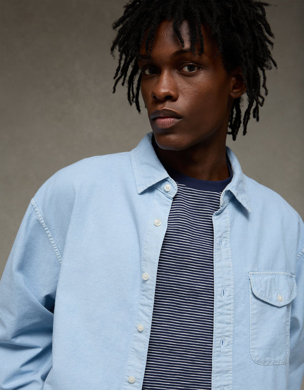 Camisa de Oxford con Botones Ae - Azul