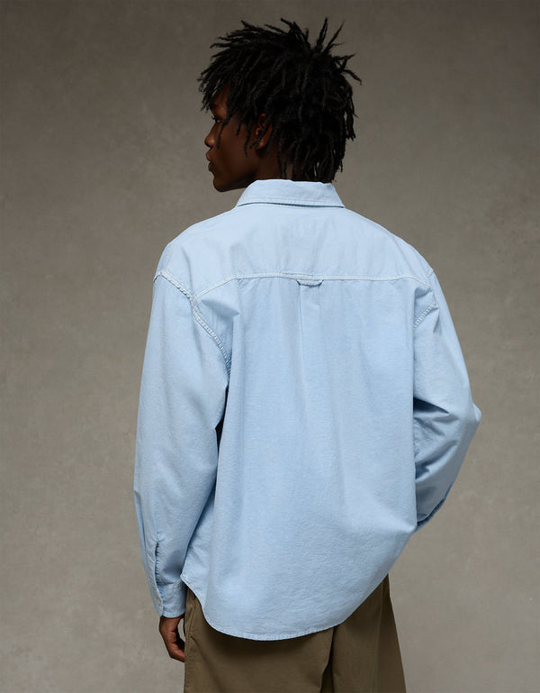 Camisa de Oxford con Botones Ae - Azul