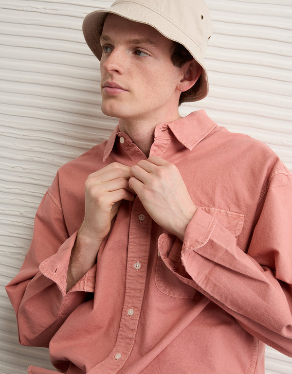 Camisa de Oxford con Botones Ae - Naranja